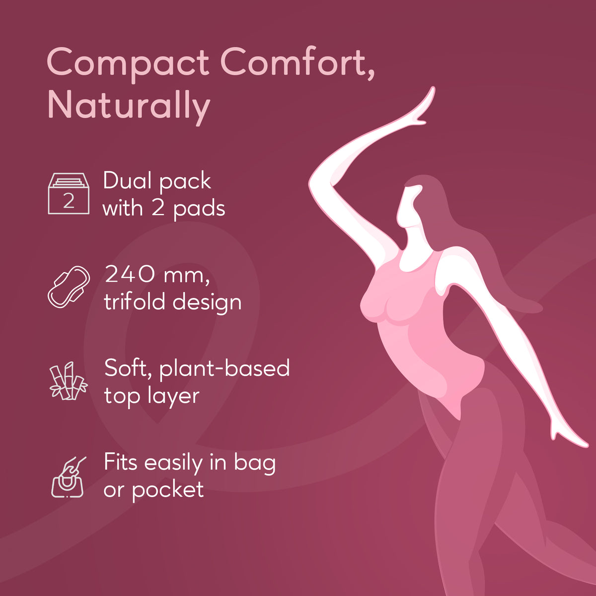 OVO Bamboo Ultra Pads Regular TRAVEL PACK (Pack of 3)
